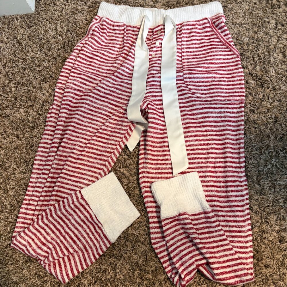 Abercrombie striped pj joggers medium